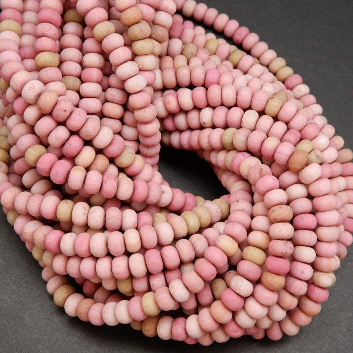 Wood Rhodonite · Matte · Rondelle · 6mm, 8mm, Bead, Tejas Beads