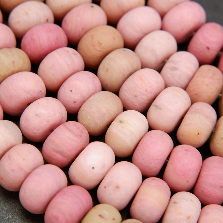 Wood Rhodonite · Matte · Rondelle · 6mm, 8mm, Bead, Tejas Beads