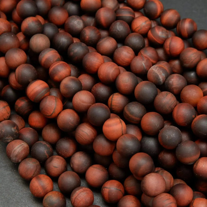Red Tiger's Eye (alt) · Matte · Round · 4mm, 6mm, 8mm, 10mm, Bead, Tejas Beads
