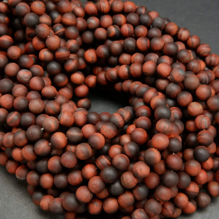 Red Tiger's Eye (alt) · Matte · Round · 4mm, 6mm, 8mm, 10mm, Bead, Tejas Beads
