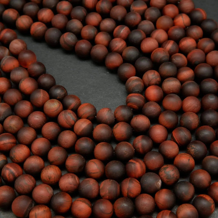 Red Tiger's Eye (alt) · Matte · Round · 4mm, 6mm, 8mm, 10mm, Bead, Tejas Beads
