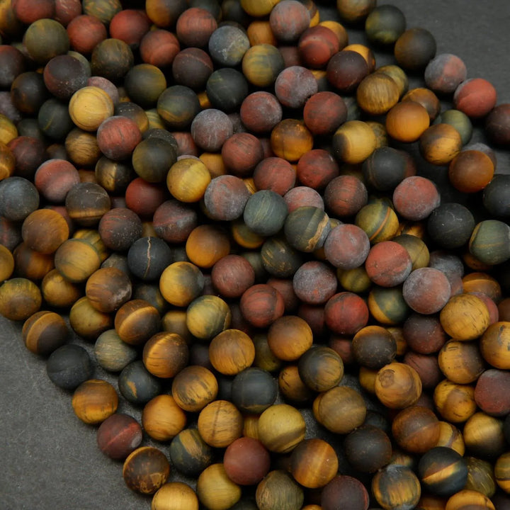 Mixed Tiger's Eye · Matte · Round · 4mm, 6mm, 8mm, 10mm, Bead, Tejas Beads