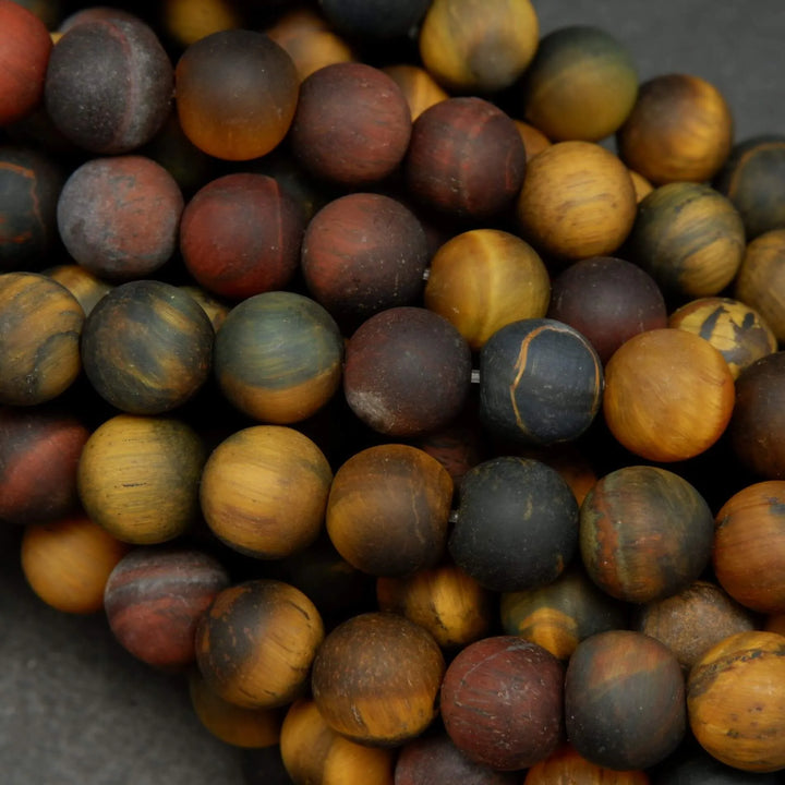 Mixed Tiger's Eye · Matte · Round · 4mm, 6mm, 8mm, 10mm, Bead, Tejas Beads