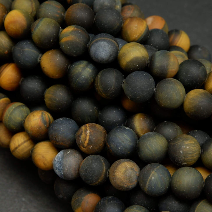Bluish Brown Tiger's Eye · Matte · Round · 4mm, 6mm, 8mm, 10mm, Bead, Tejas Beads