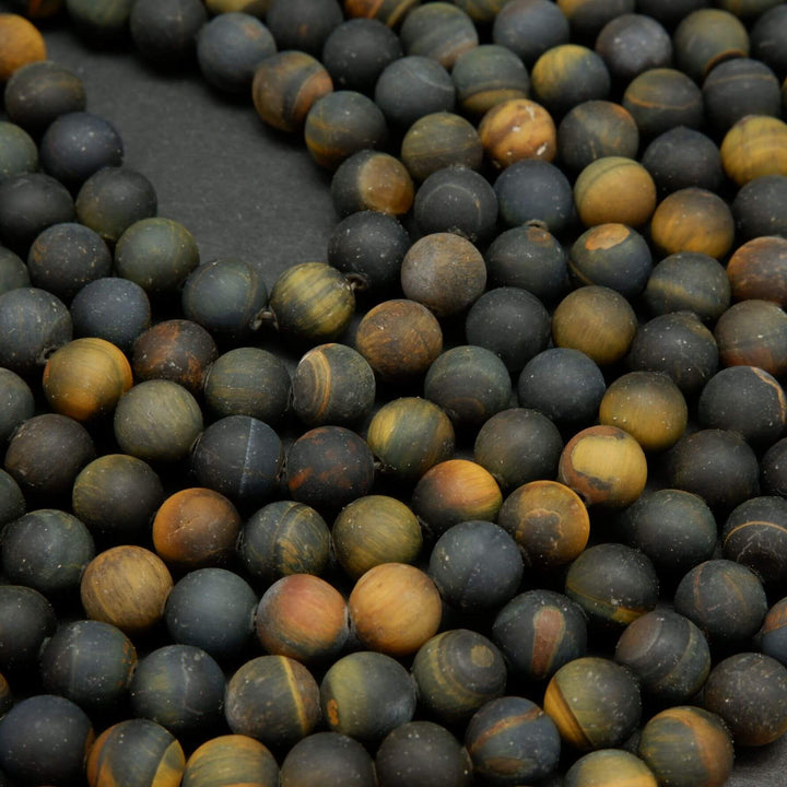 Bluish Brown Tiger's Eye · Matte · Round · 4mm, 6mm, 8mm, 10mm, Bead, Tejas Beads
