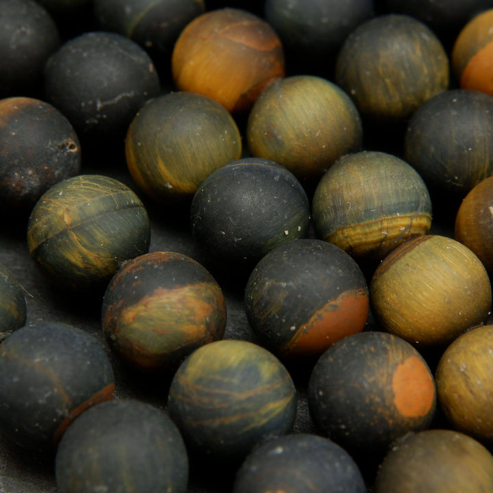 Bluish Brown Tiger's Eye · Matte · Round · 4mm, 6mm, 8mm, 10mm, Bead, Tejas Beads