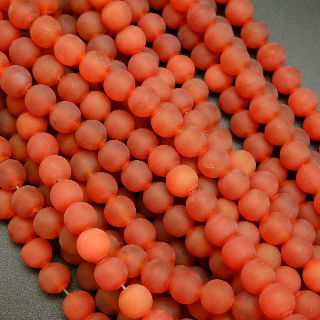 Carnelian Agate · Matte · Round · 4mm, 6mm, 8mm, 10mm, Bead, Tejas Beads