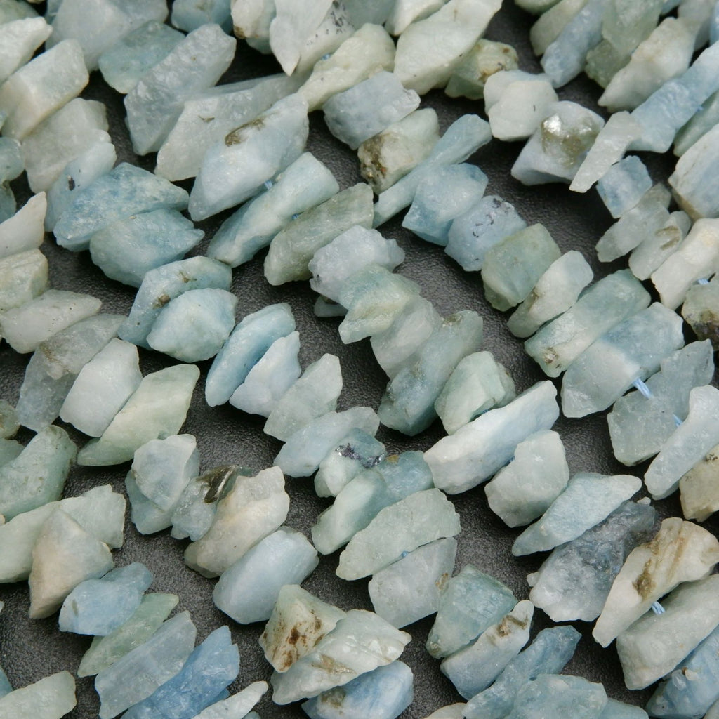 Aquamarine · Rough · Chips · 12mm, Bead, Tejas Beads