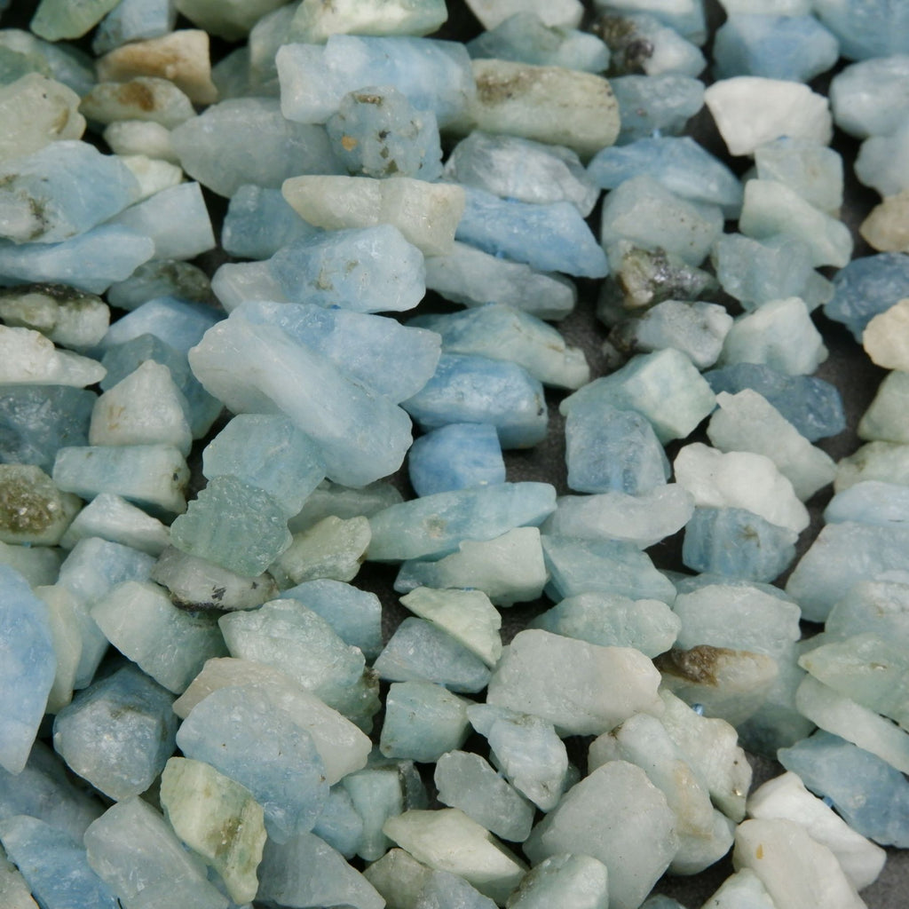 Aquamarine · Rough · Chips · 12mm, Bead, Tejas Beads