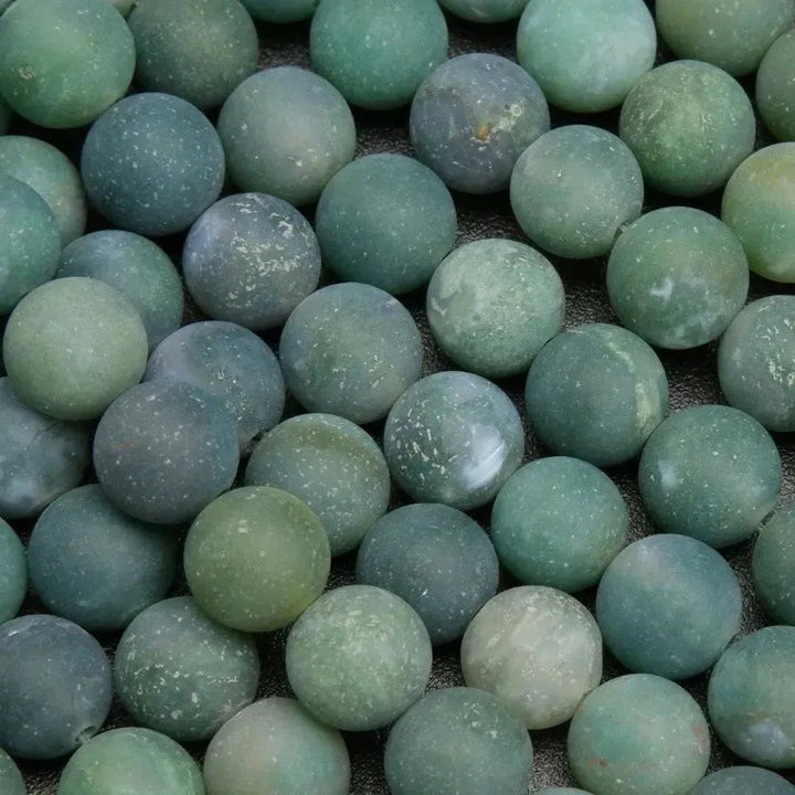 Moss Agate · Matte · Round · 4.5mm, 6mm, 8mm, 10mm, Bead, Tejas Beads