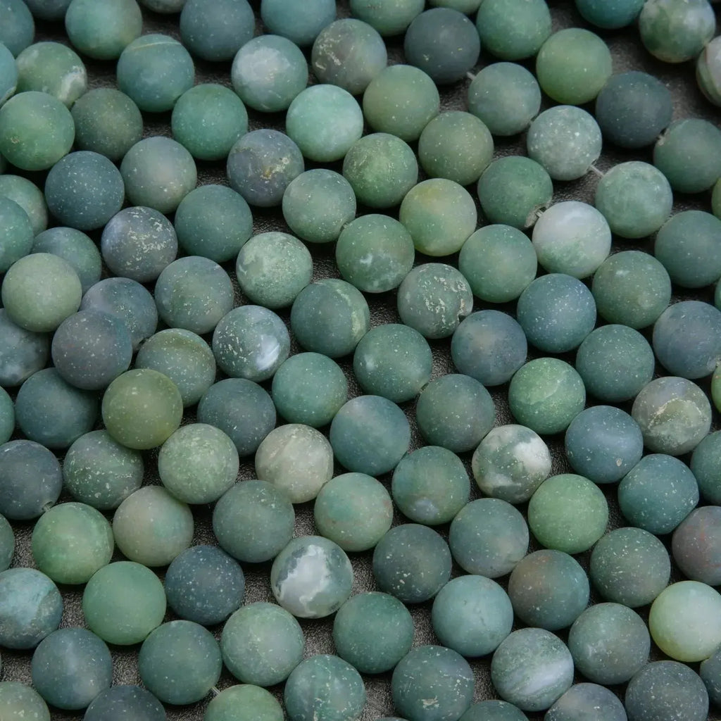 Moss Agate · Matte · Round · 4.5mm, 6mm, 8mm, 10mm, Bead, Tejas Beads