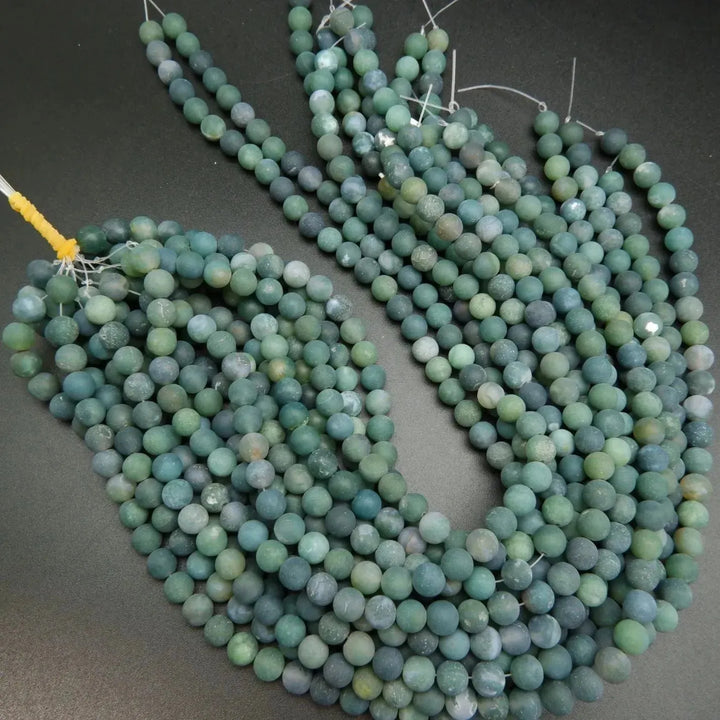 Moss Agate · Matte · Round · 4.5mm, 6mm, 8mm, 10mm, Bead, Tejas Beads