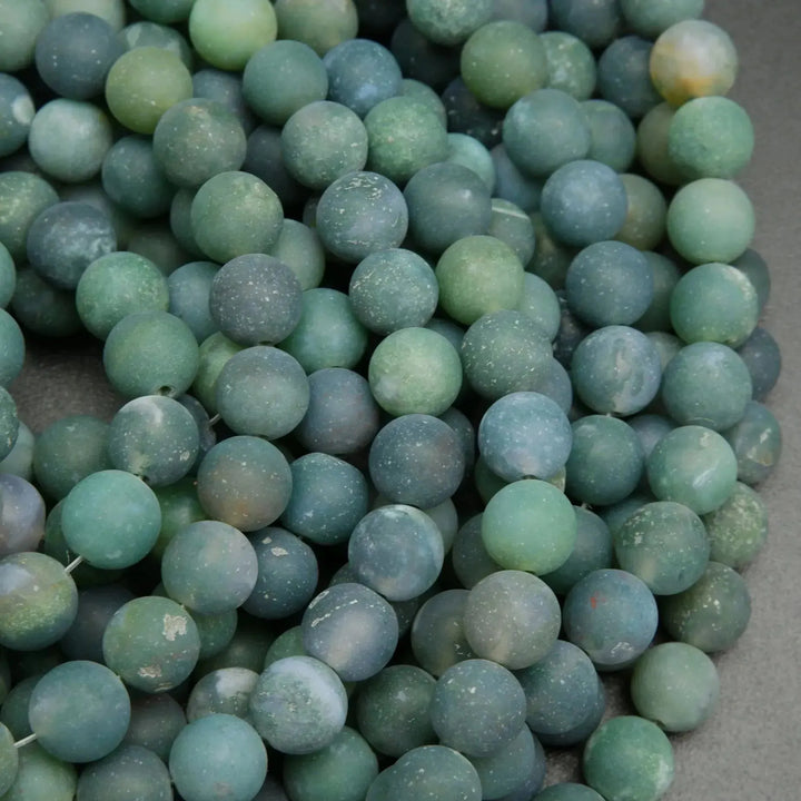 Moss Agate · Matte · Round · 4.5mm, 6mm, 8mm, 10mm, Bead, Tejas Beads