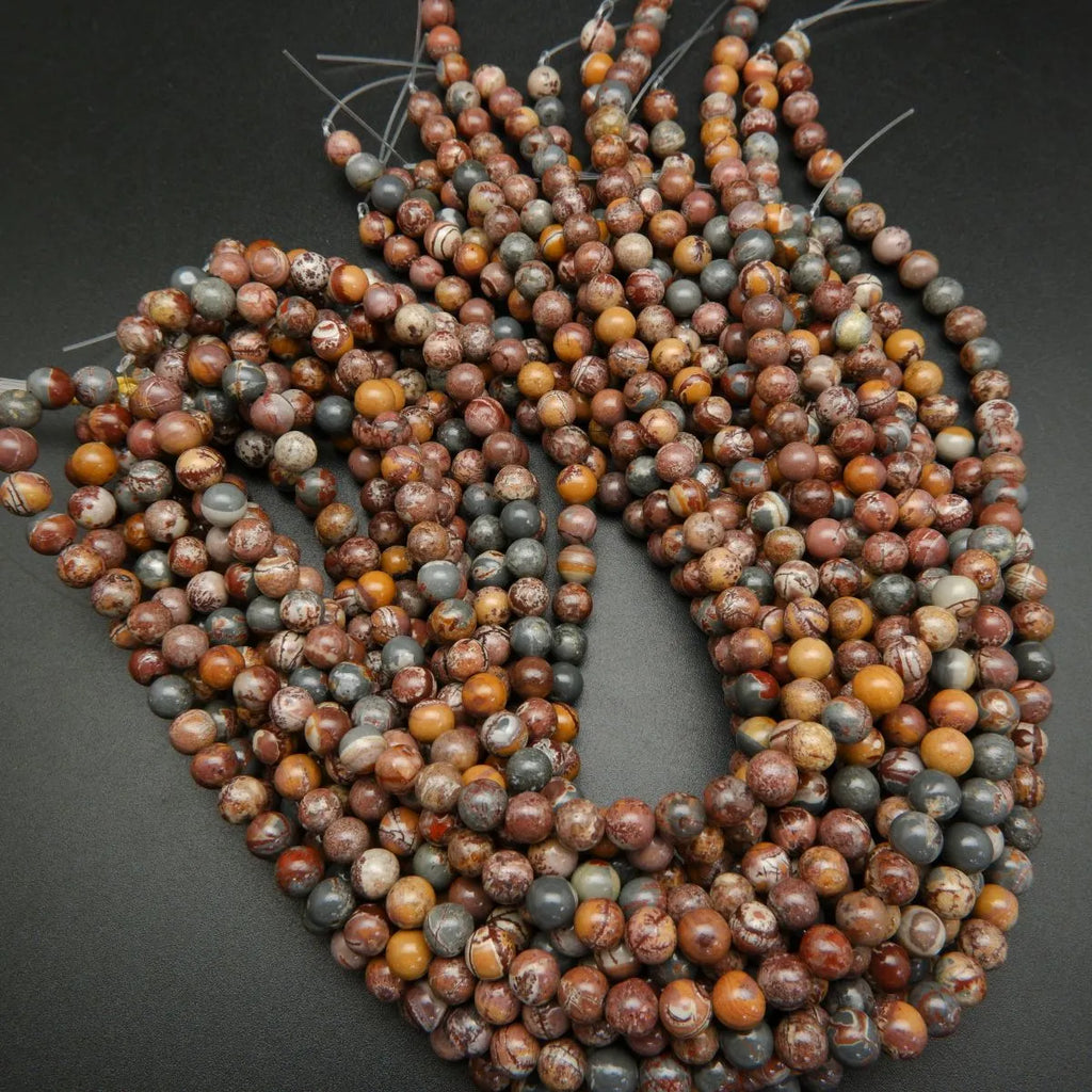 Sonora Dendritic Jasper · Smooth · Round · 6mm, 8mm, Bead, Tejas Beads