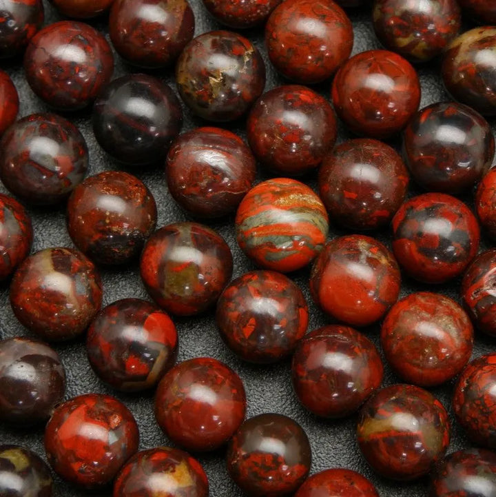 Poppy Jasper · Smooth · Round · 6mm, 8mm, Bead, Tejas Beads