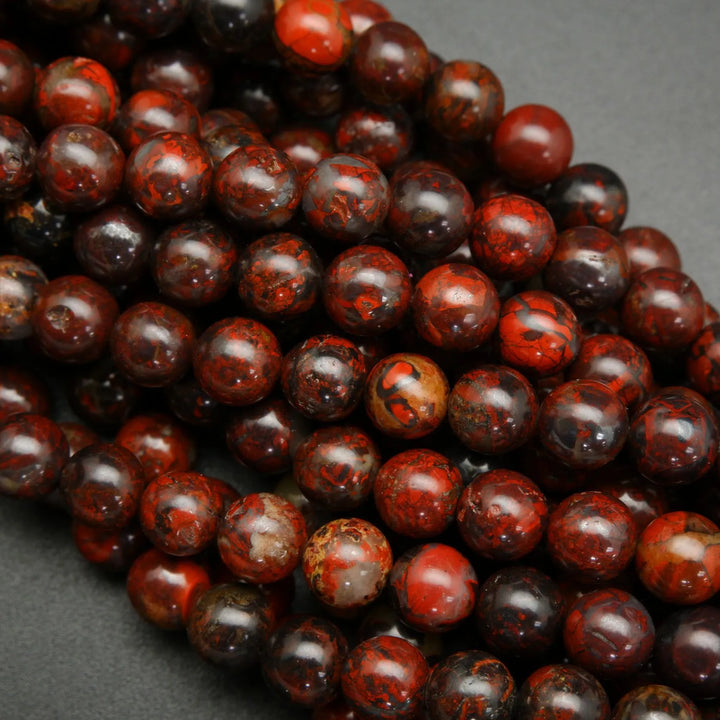 Poppy Jasper · Smooth · Round · 6mm, 8mm, Bead, Tejas Beads