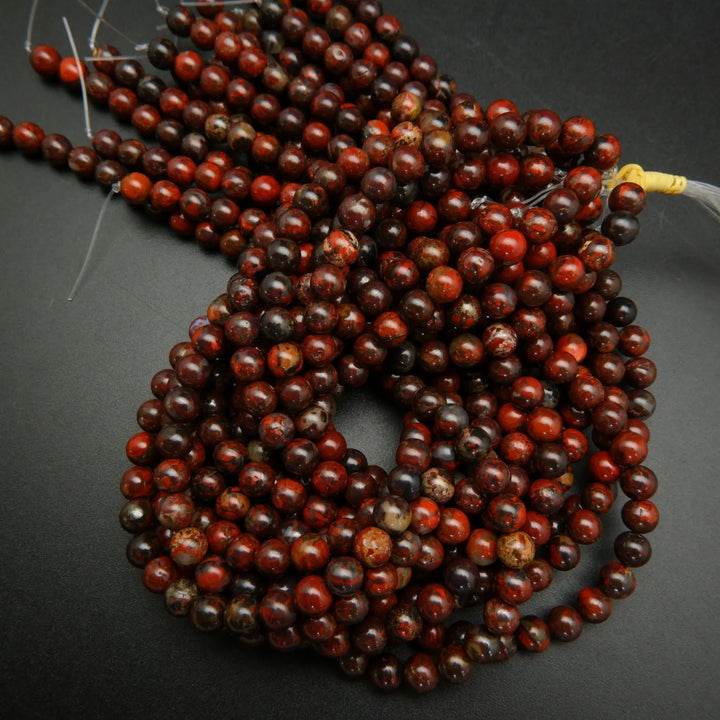 Poppy Jasper · Smooth · Round · 6mm, 8mm, Bead, Tejas Beads