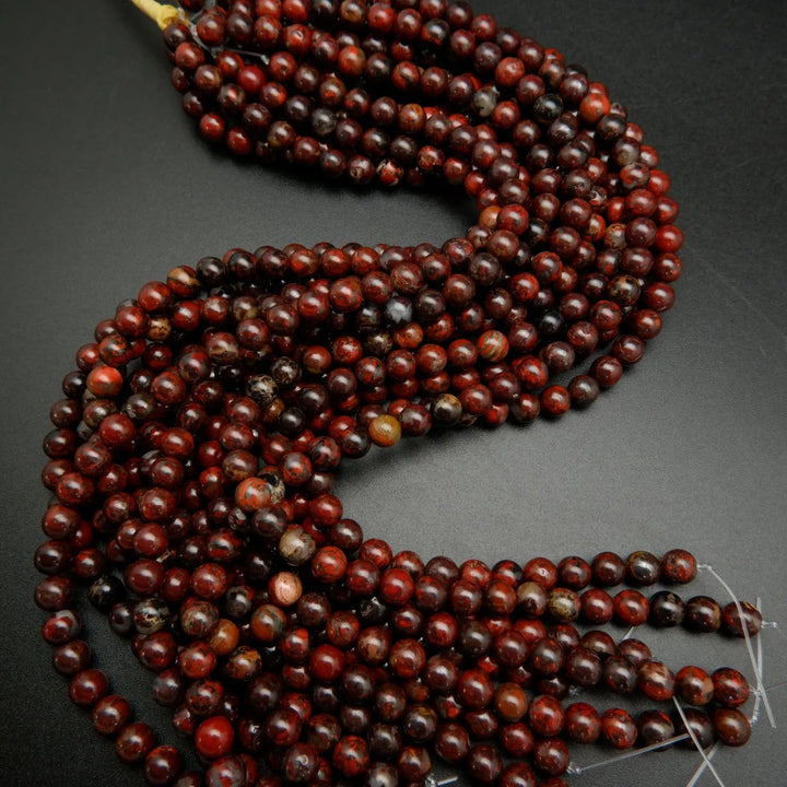 Poppy Jasper · Smooth · Round · 6mm, 8mm, Bead, Tejas Beads
