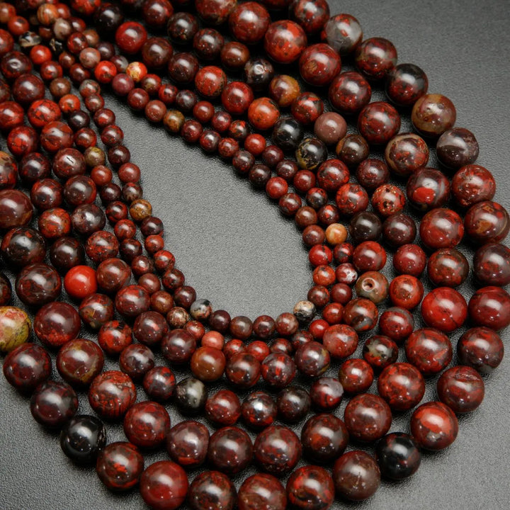 Poppy Jasper · Smooth · Round · 6mm, 8mm, Bead, Tejas Beads