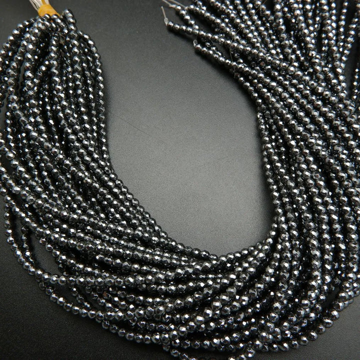 Hematite · Faceted · Round · 2mm, 3mm, 4mm, 6mm, 8mm, Bead, Tejas Beads