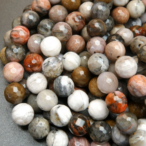 Petrified Wood · Faceted · Round · 10mm, 12mm, Bead, Tejas Beads