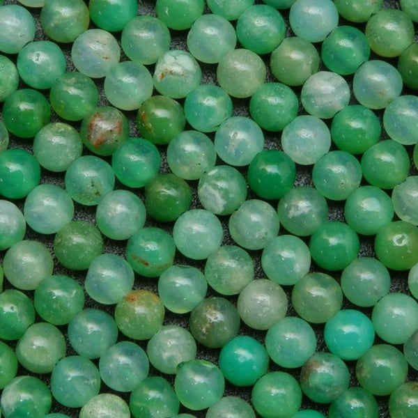 Australian Chrysoprase · Smooth · Round · 3mm, Bead, Tejas Beads
