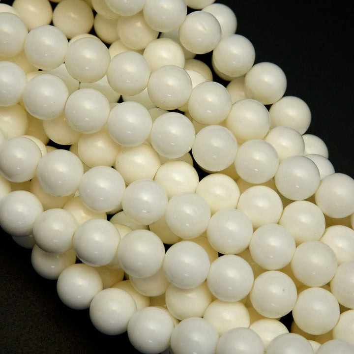 White Tridacna Stone Beads