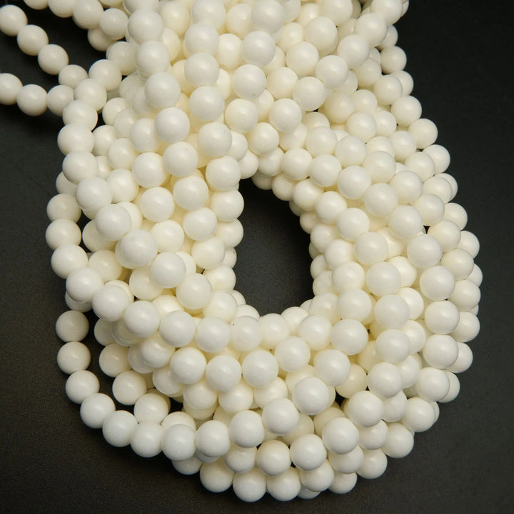 White Tridacna Stone Beads