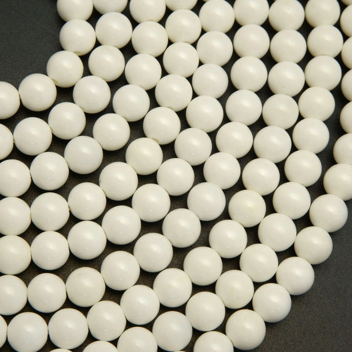 White Tridacna Stone Beads