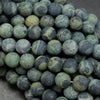 Matte finish green and black kambaba jasper beads.