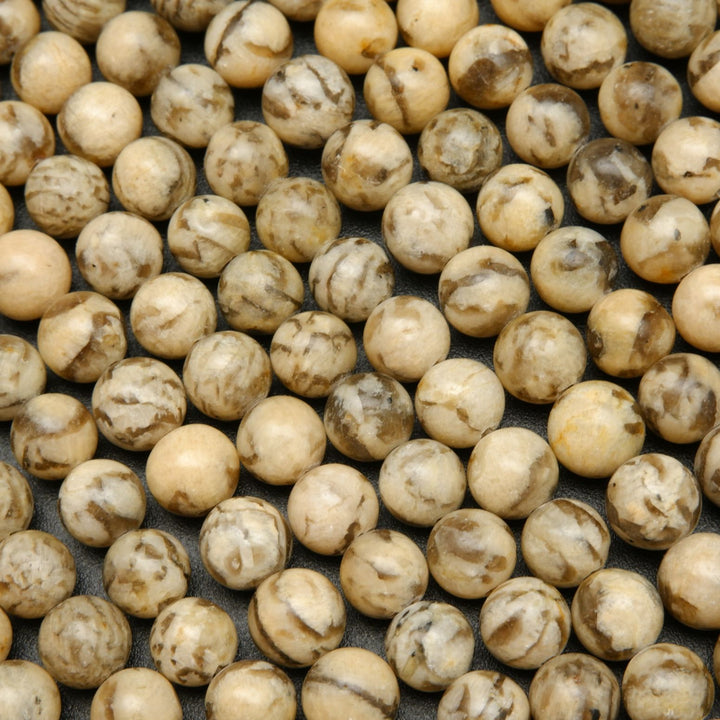 Graphic Feldspar · Smooth · 6mm, 8mm, 10mm, Bead, Tejas Beads