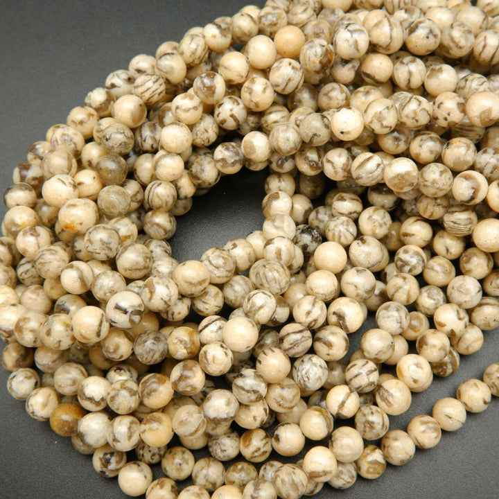 Graphic Feldspar · Smooth · 6mm, 8mm, 10mm, Bead, Tejas Beads
