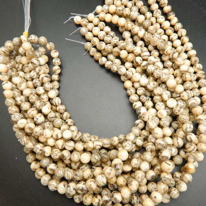 Graphic Feldspar · Smooth · 6mm, 8mm, 10mm, Bead, Tejas Beads