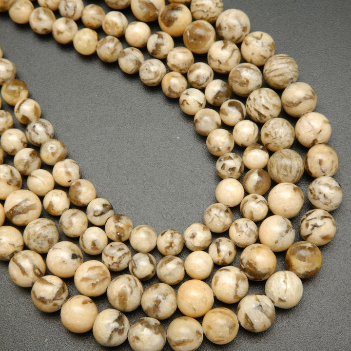 Graphic Feldspar · Smooth · 6mm, 8mm, 10mm, Bead, Tejas Beads