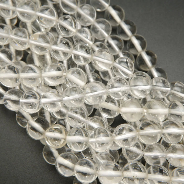 Clear Quartz A · Smooth · Round · 4mm, 6mm, 8mm, 10mm, Bead, Tejas Beads