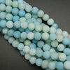 Matte finish blue amazonite beads.