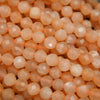 Microfaceted Peach Moonstone Heads For Necklaces and Bracelets.