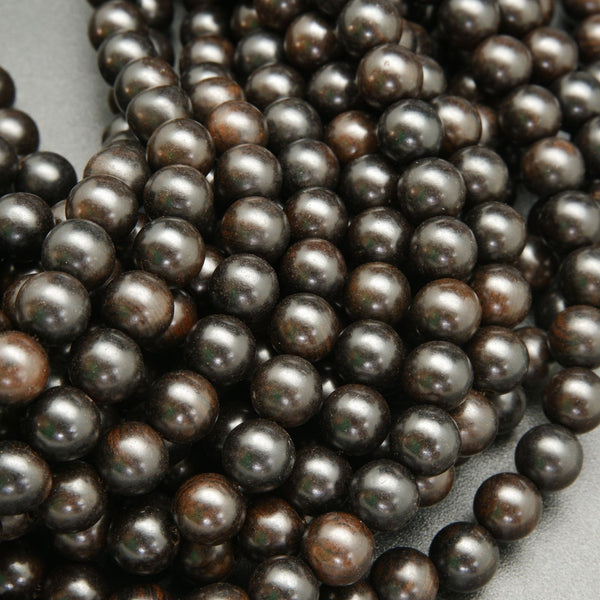 Black Wood (alt) · Smooth · Round · 8mm, 10mm, Bead, Tejas Beads