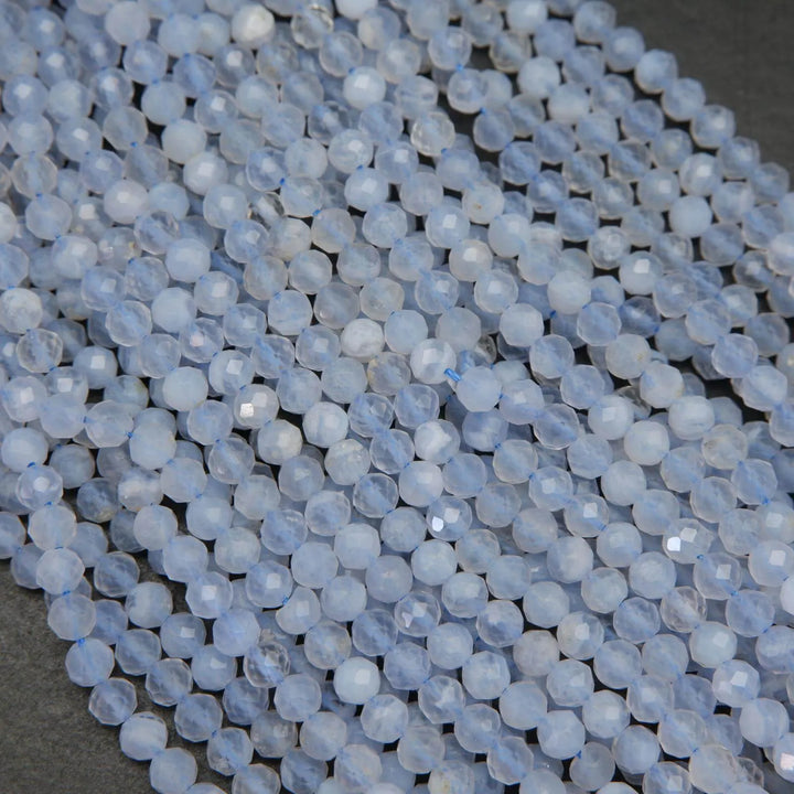 Blue lace agate beads.