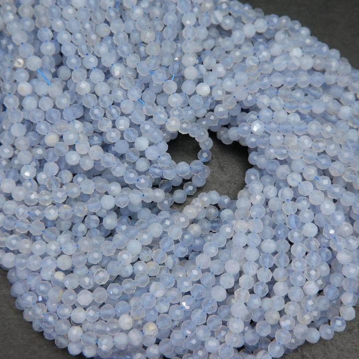 Blue lace agate beads.