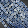 Blue kyanite beads.