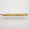 Knurled Tube · Gold Finished Brass · 3x5mm, 3x7mm, Finding, Tejas Beads