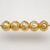 Carved Sphere · Gold Finished Brass · 5mm · ~40pcs, Finding, Tejas Beads