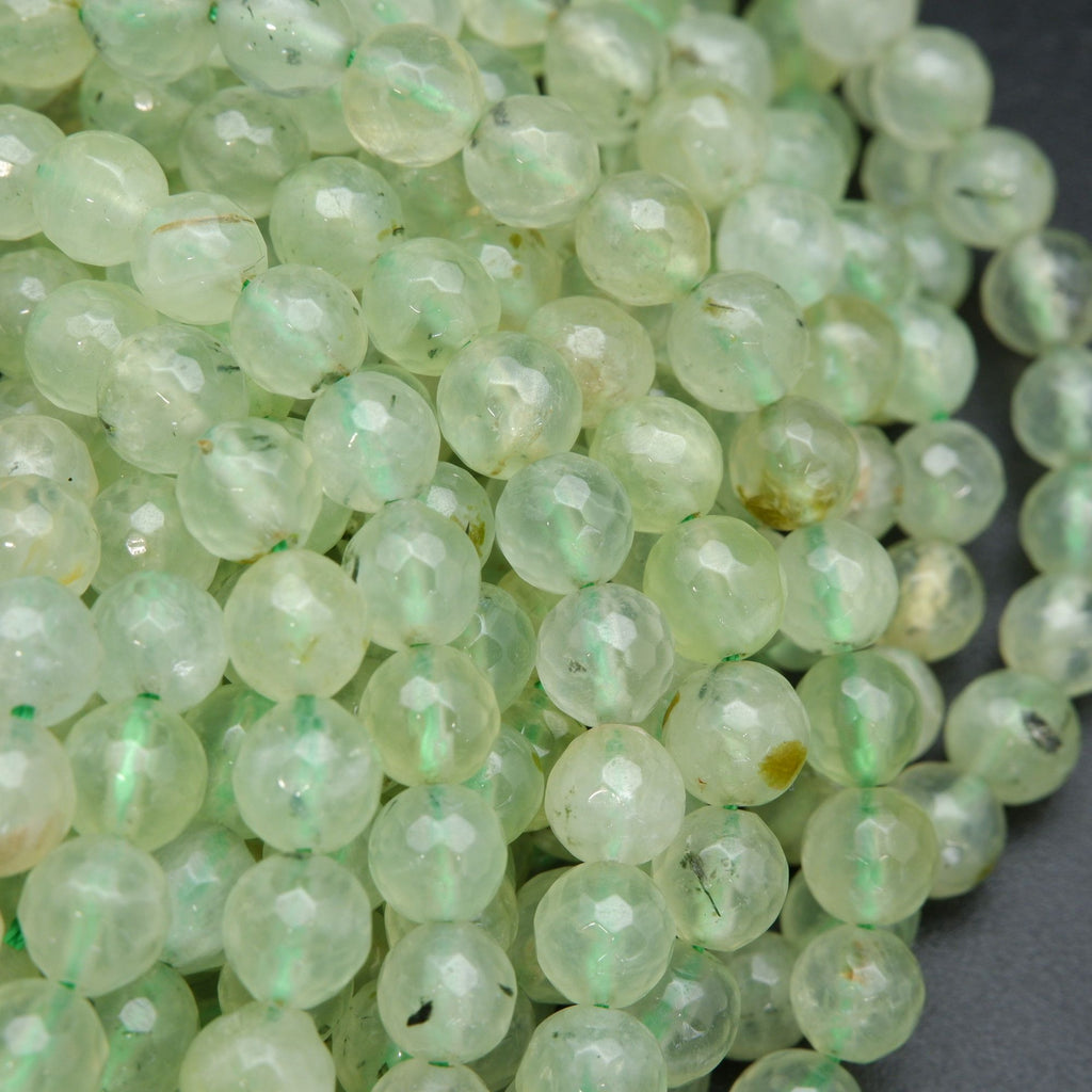 Prehnite · Faceted · Round · 5.8mm, 6mm, Bead, Tejas Beads