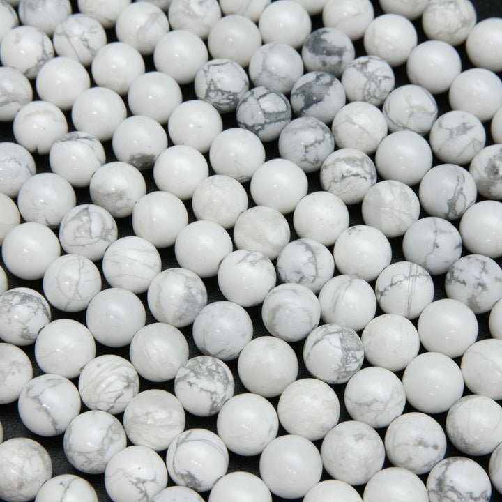 White Howelite Beads.