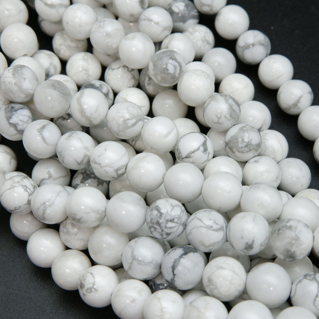 White Howelite Beads.