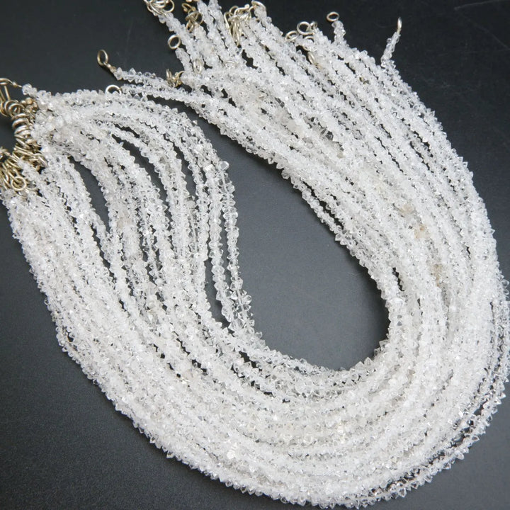 Herkimer Diamond Quartz Double Terminated Points Beads