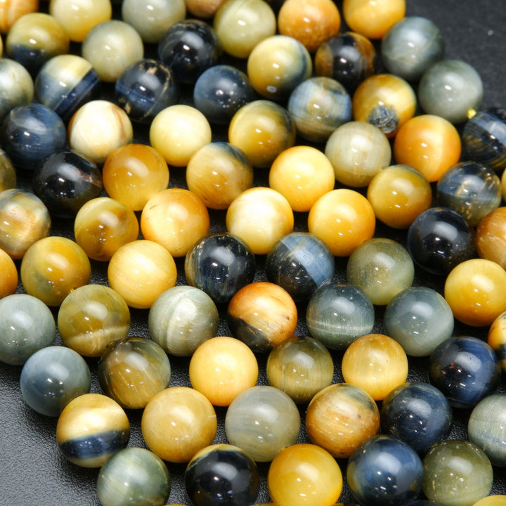 Golden Blue Tiger's Eye · Smooth · Round · 4mm, 6mm, 8mm, 10mm, Bead, Tejas Beads