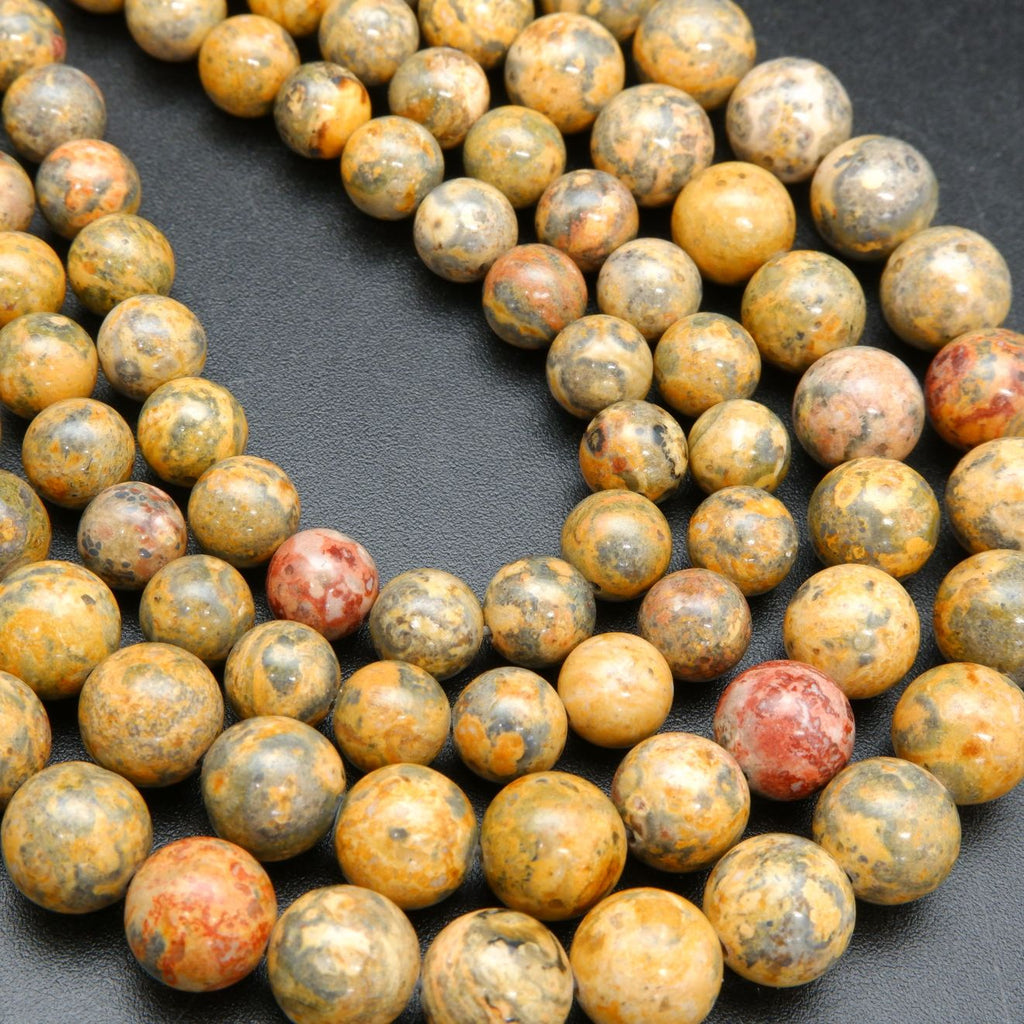 Leopard Skin Jasper · Smooth · Round · 6mm, 8mm, 10mm, Bead, Tejas Beads