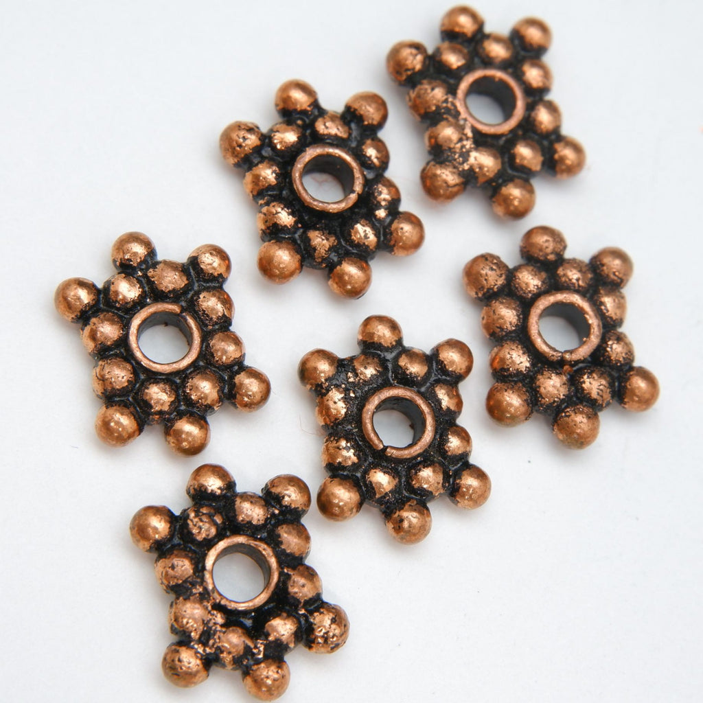 Fourteen Dot · Antique Copper · 9x12mm, Finding, Tejas Beads